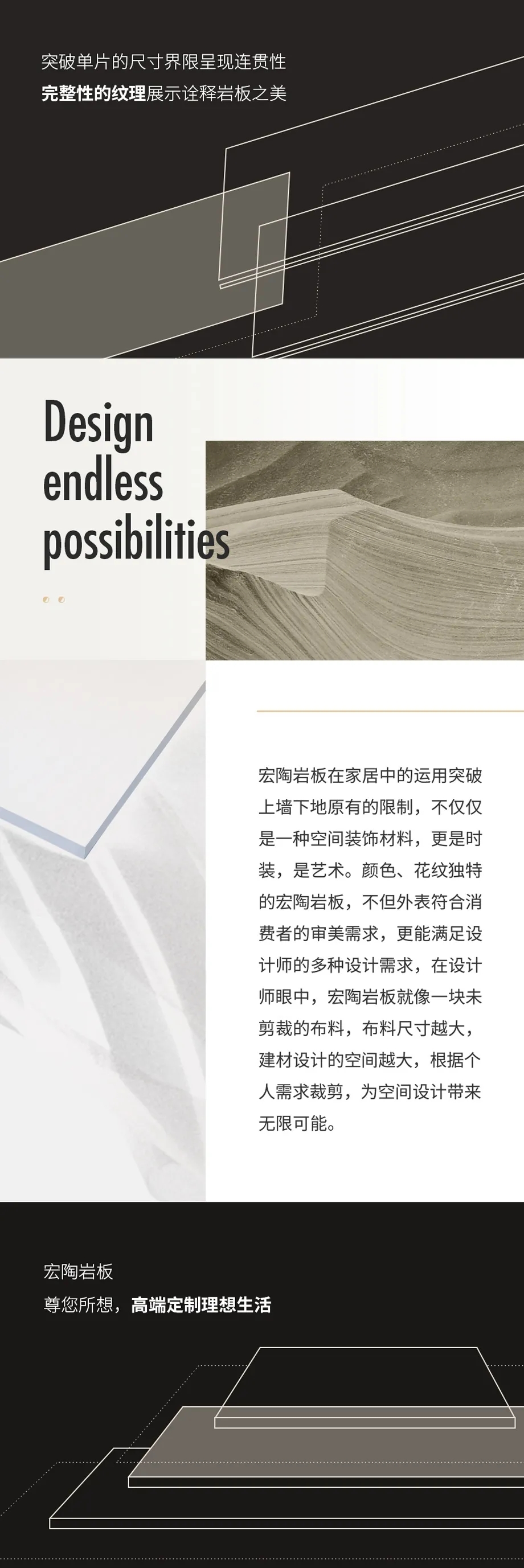 918博天堂岩板瓷砖地砖特点先容