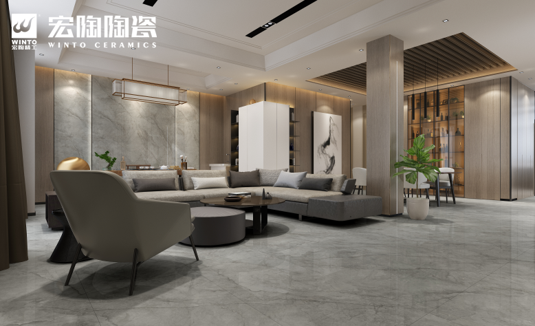 &emsp;918博天堂抛釉砖沃斯特灰装修效果图