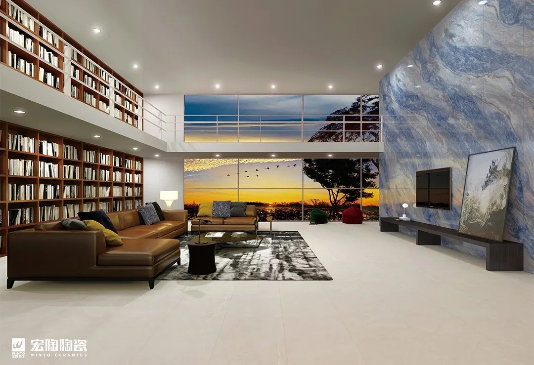 TPG1890174 蓝色玫瑰瓷砖地砖装修效果图